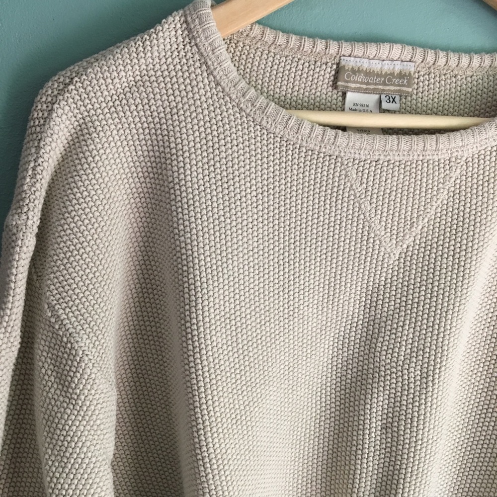 Coldwater Creek Waffle Knit Sweater